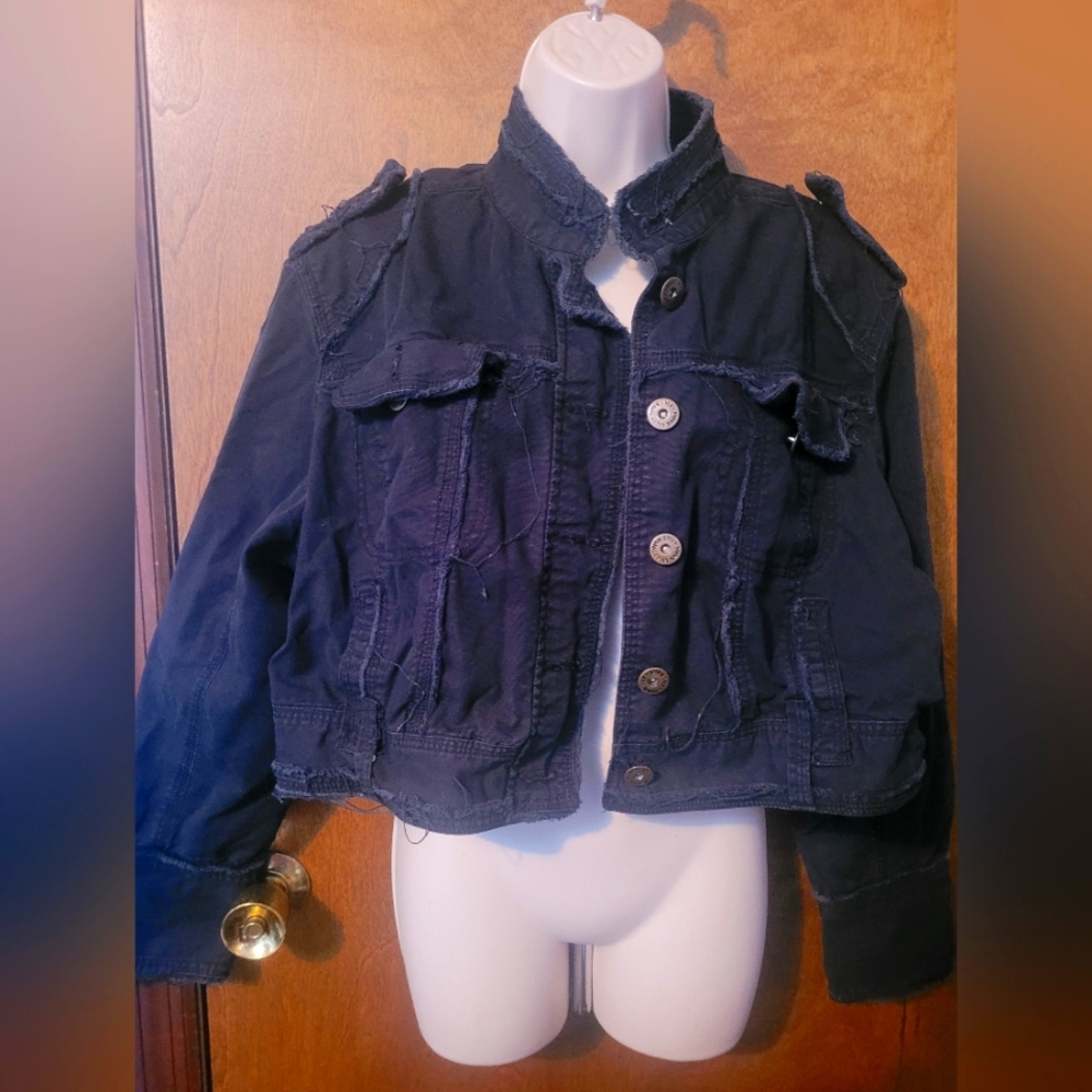Plus Jean Crop Jacket